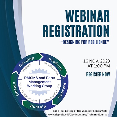 Registration is Now Open for the Next Webinar in the DSPO Webinar Series: Parts and Material Management Proven Processes